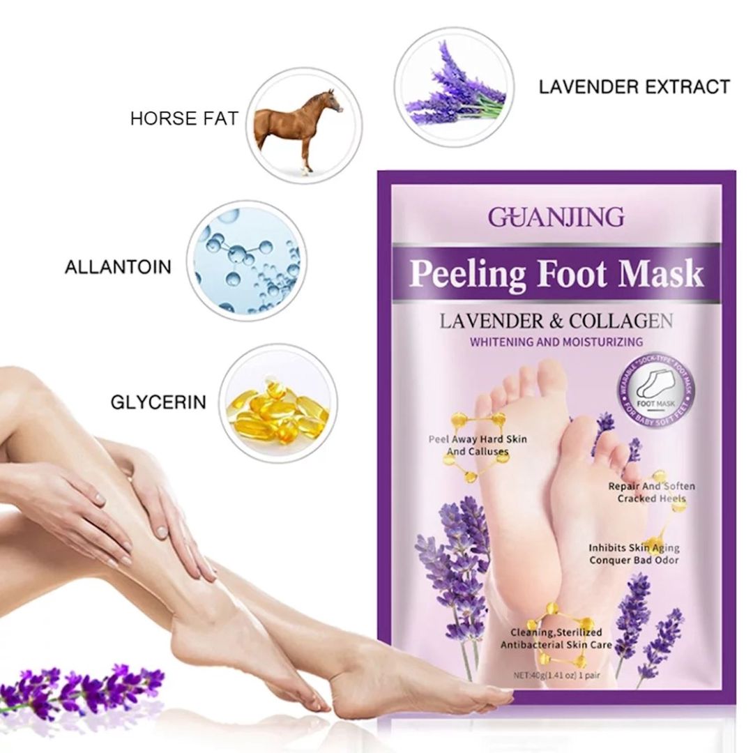 Ayaqlar üçün maska-pilinq Guanjing Lavander&Collagen, qidalandırıcı, 1 cüt, 40 q — Mallar, Bakı (2)