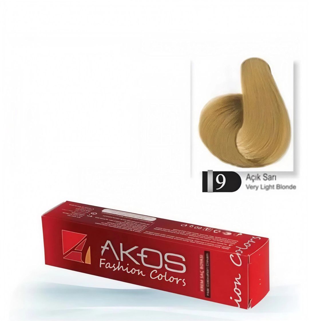 Saçlar üçün krem-boya Akos - 9 Açıq sarışın, 60 ml — Mallar, Bakı