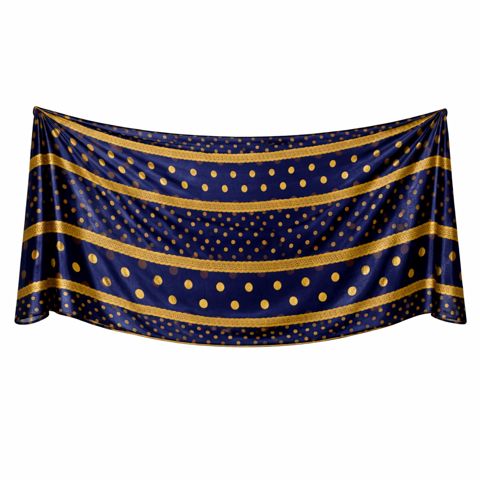 Şal H0436 göy/qızılı — Bakı