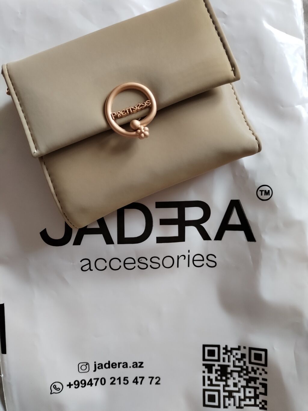 Jadera Accessories qadın pulqabısı - Rəng: açıq bej/boz ton - Brend — Cüzdanlar və vizit kartlıqları, Bakı (6)