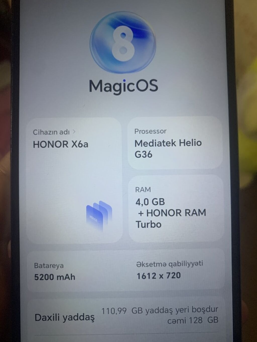 Honor 128 GB, rəng - Gümüşü, İki sim kartlı — Honor, Gəncə (5)