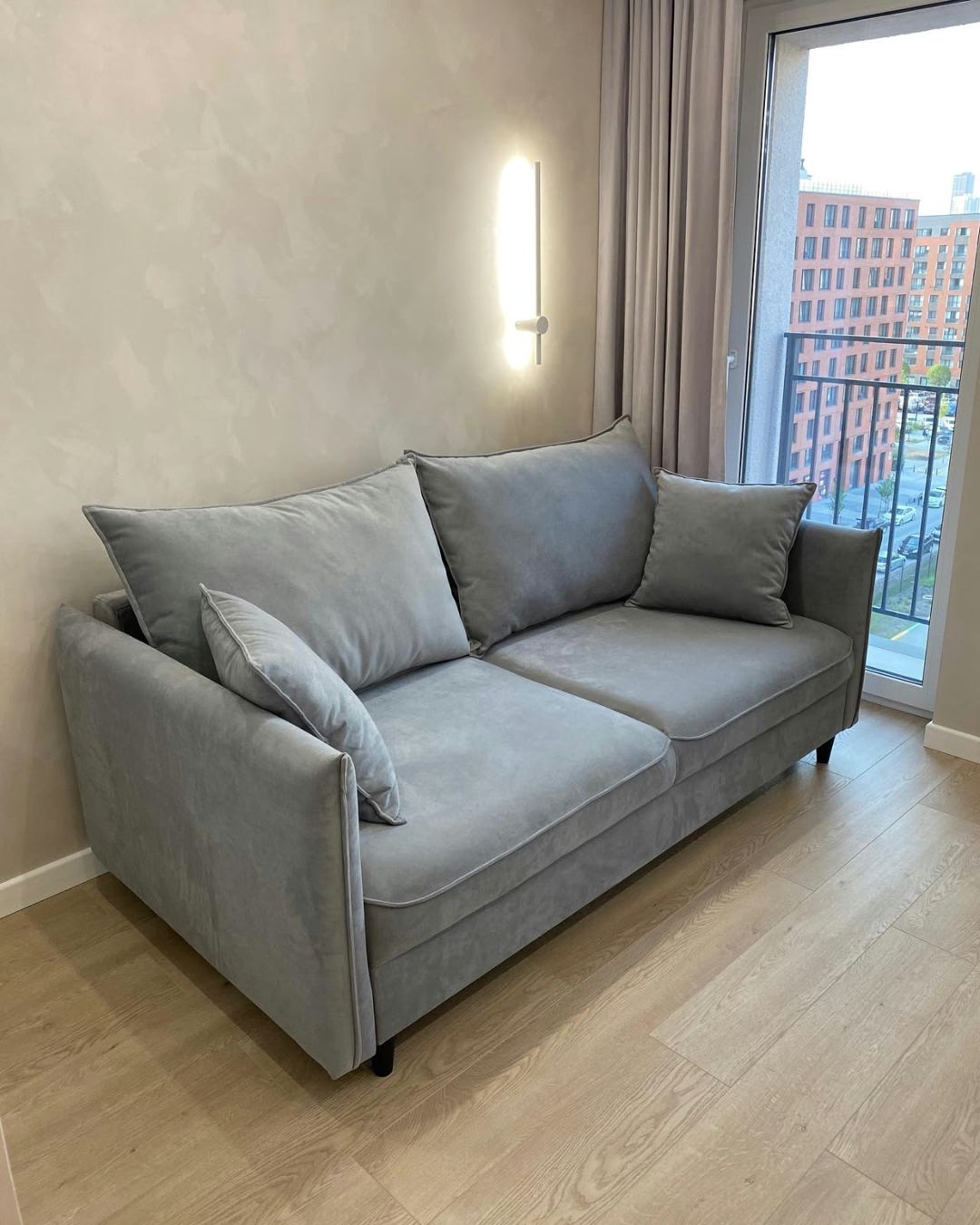 Divan 9945, parça, boz, 210x90 sm — Divanlər, Bakı (2)