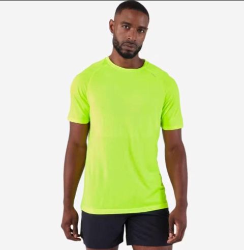 Kişilər üçün futbolka Decathlon Kıprun Run 500 8861690, parlaq yaşıl, ölçü 2XL — Bakı
