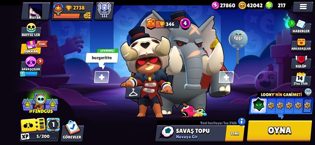 Brawl Stars oyunu üçün oyun hesabı - Kupa sayı: 2738 (ən yüksək — Oyun dəstləri, Bakı (4)