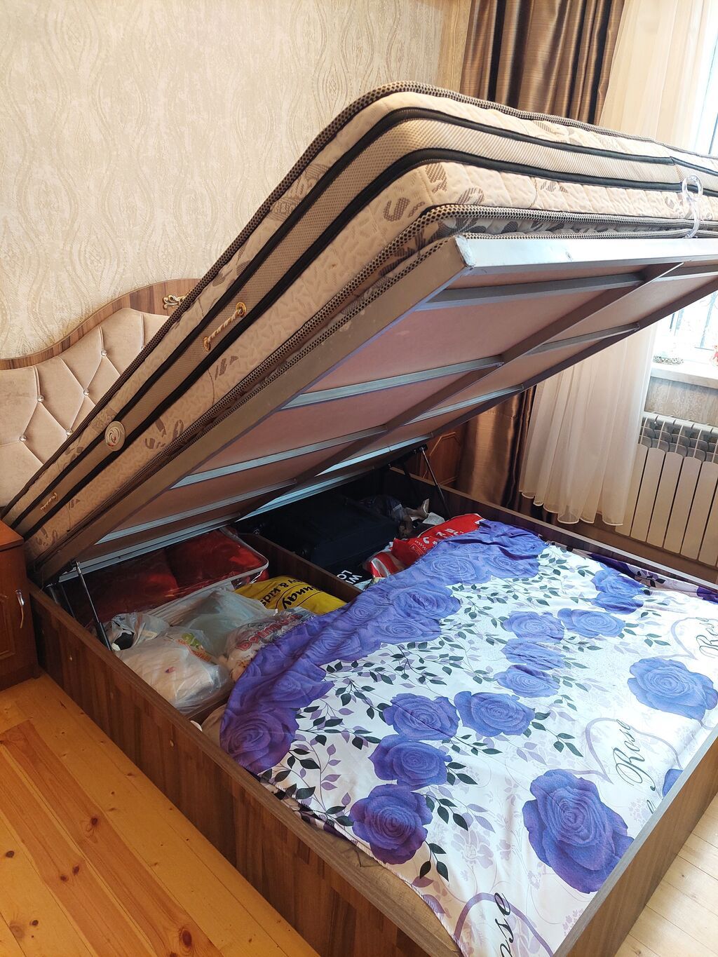 İşlənmiş, İkinəfərlik çarpayı, Bazalı, Matras ilə, Siyirməsiz — Yataqlar, Mehdiabad (4)