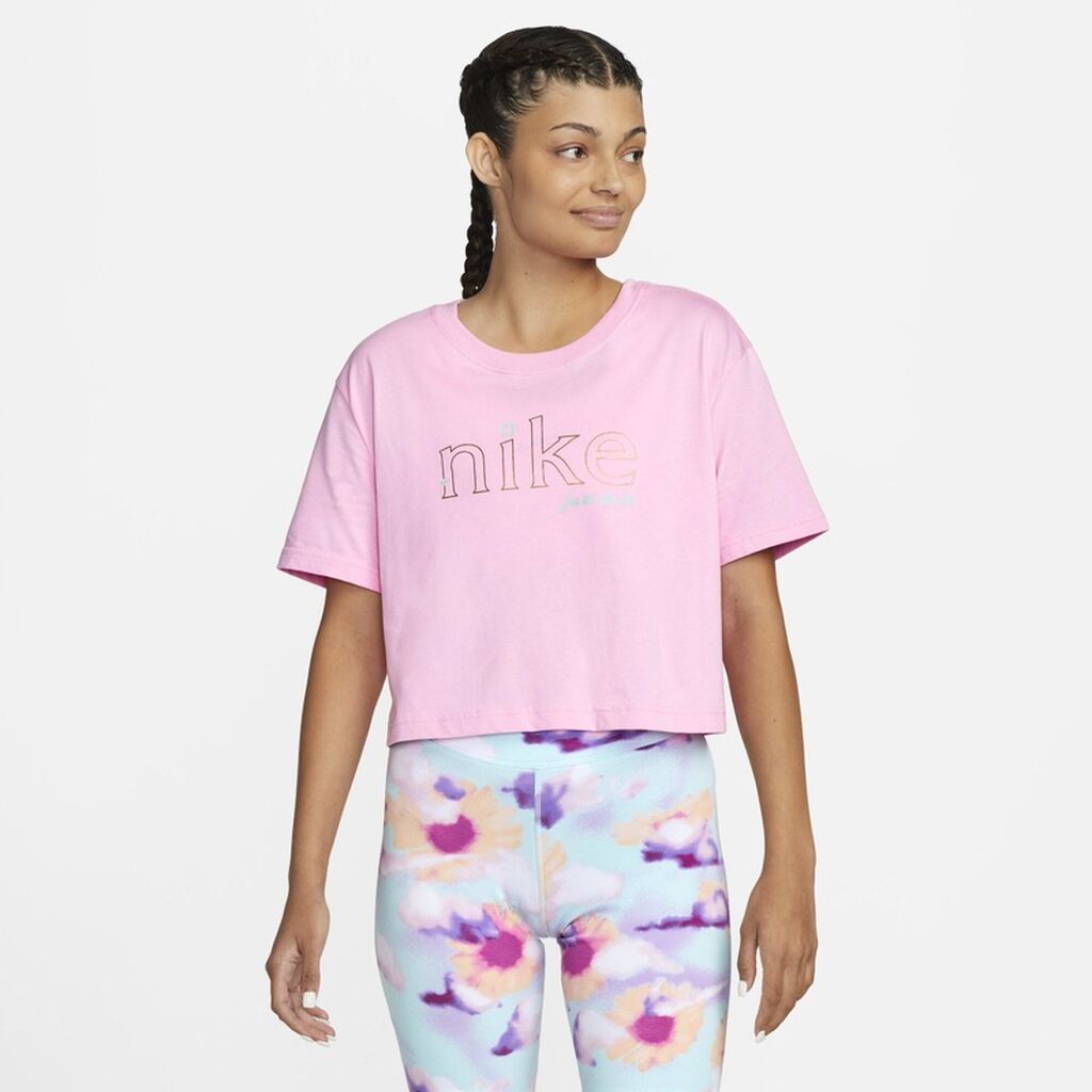 Nike qısaqol crop t-shirt Ölçü:M oversize problemi yoxdur, təzədir — Futbolka və polo, Bakı (5)