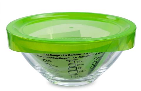 Qida saxlama konteyneri, 500 ml, borosilikat şüşə, şəffaf/yaşıl — Bakı