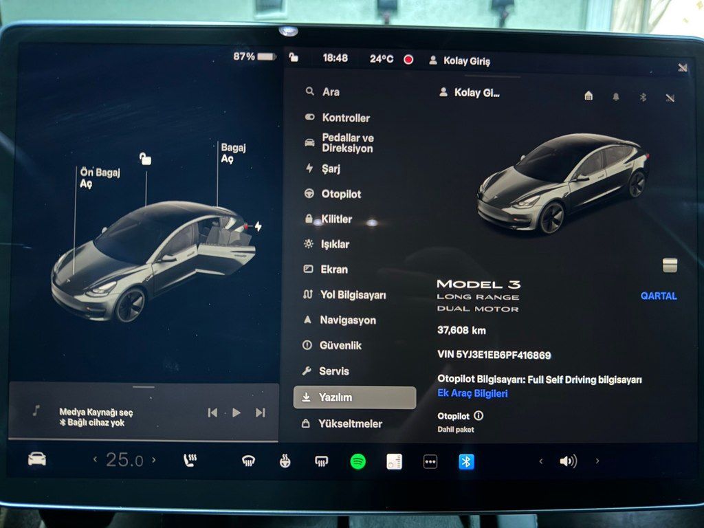 Tesla Model 3, 82 kWh, 2022 il, 37 700 km — Avtomobillər, Bakı (6)