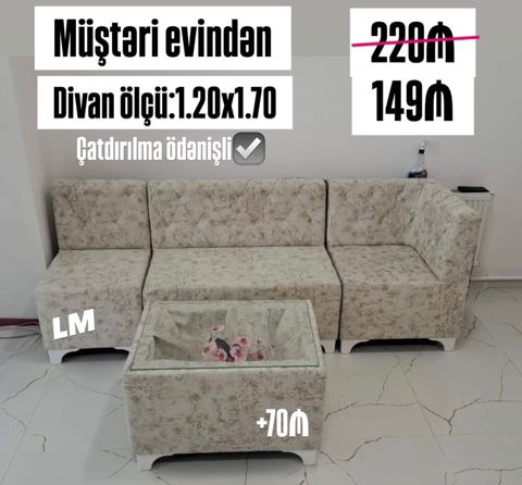 Mini-divan, Mətbəx üçün — Vasiteci Sekine Xanim