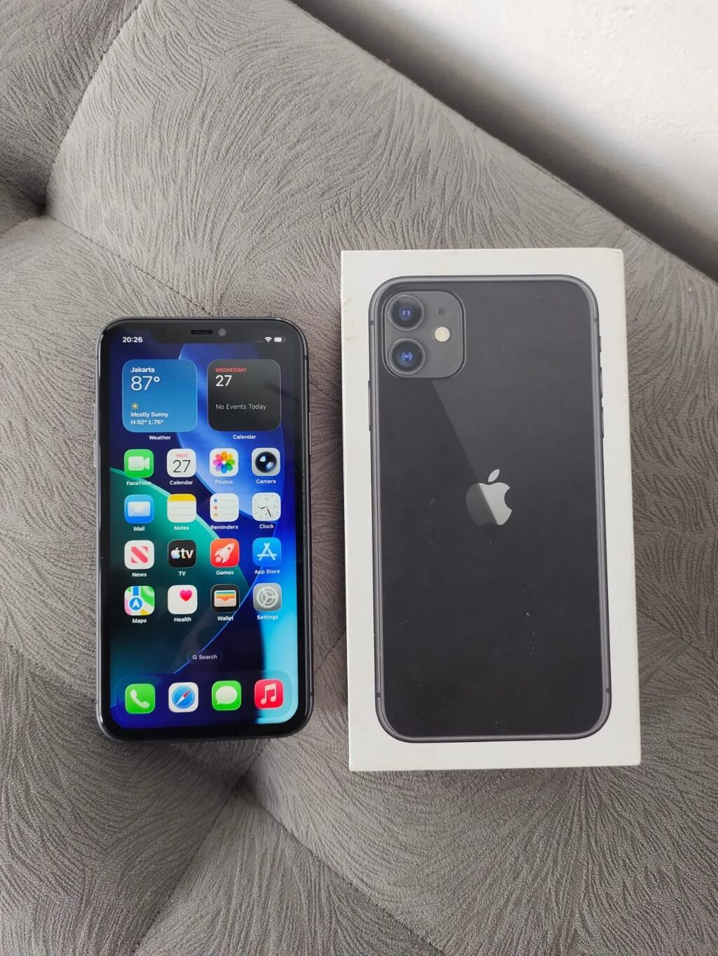 IPhone 11, 128 GB, Qara, Zəmanət, Kredit, Simsiz şarj — Apple iPhone, Bakı (2)