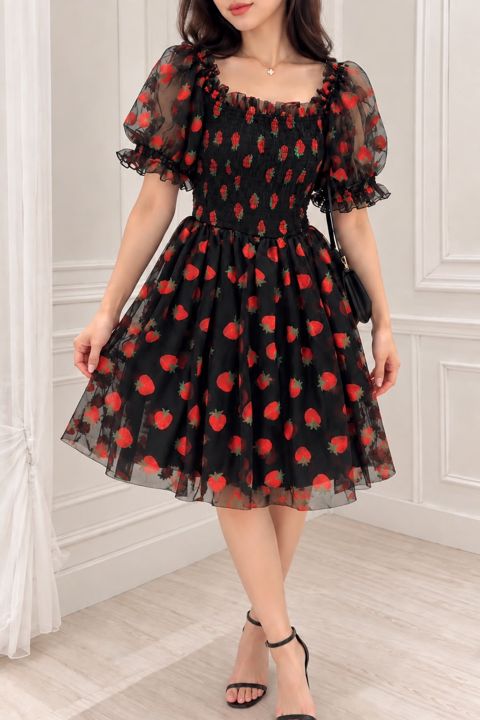 A-siluet don 9544, qara/qırmızı, tül, ölçü One size — Bakı