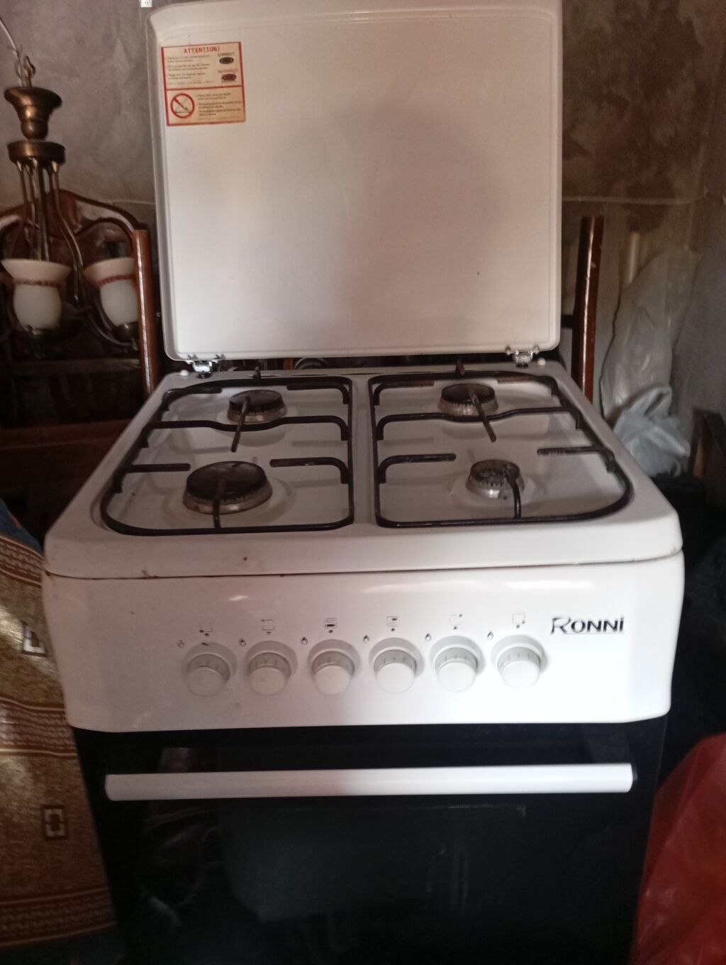 Qarışıq sobası Ayrıca dayanan, 4 gözlü, İşlənmiş — Plitələr, Bakı (2)