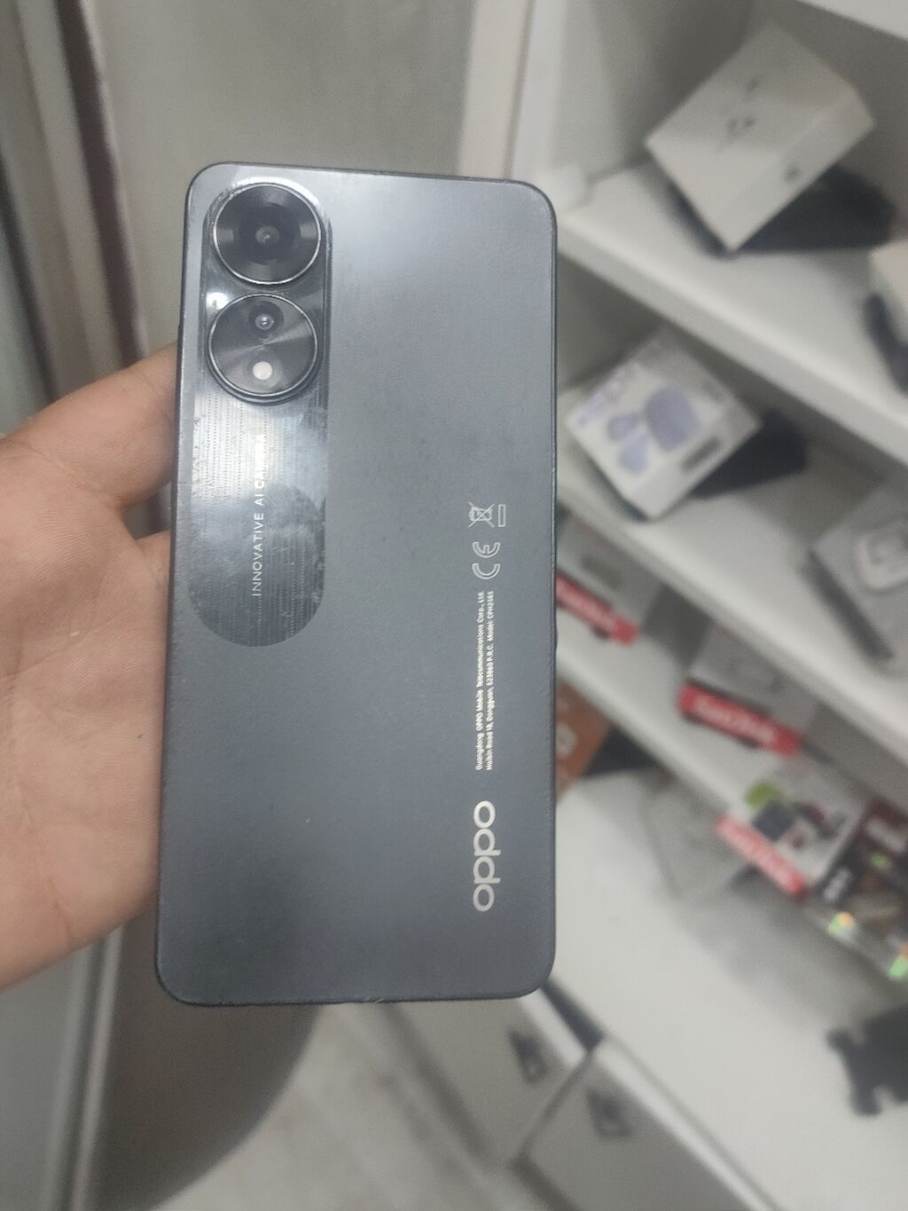 Oppo A78 5G, 256 GB, rəng - Boz, Zəmanət, Düyməli, Sensor — OPPO, Masazır (4)