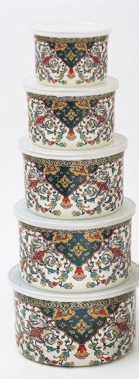 Qida və ədviyyat saxlama qabı dəsti 12240, çuqun, 250/400/800/1000/1300 ml, 5 ədəd — Bakı