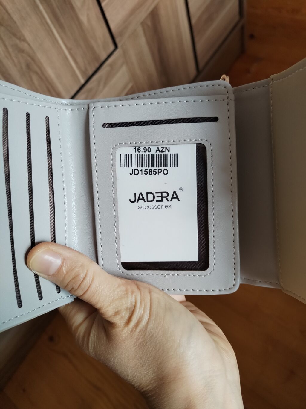 Jadera Accessories qadın pulqabısı - Rəng: açıq bej/boz ton - Brend — Cüzdanlar və vizit kartlıqları, Bakı (2)