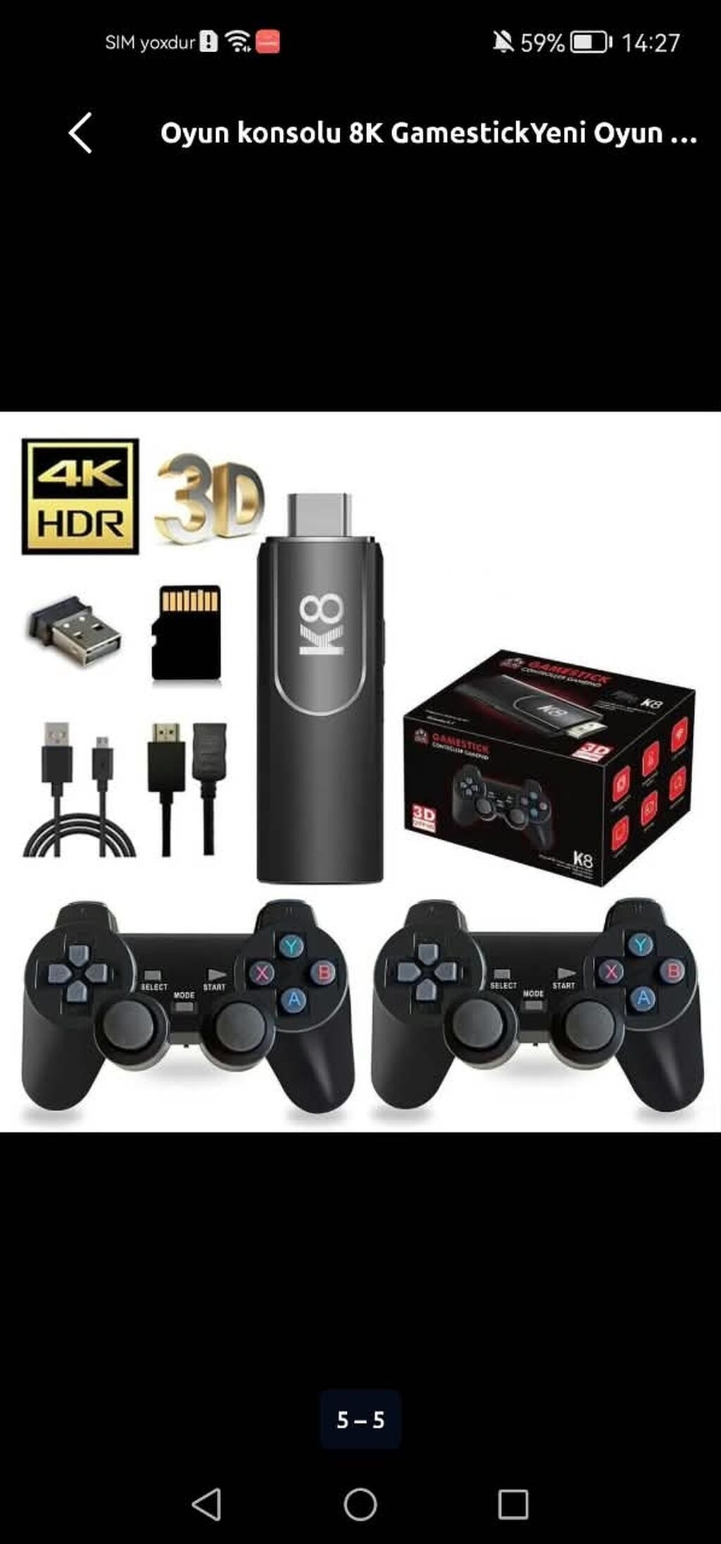 Gamecty K8 oyun konsol seti 40000 — Oyun konsolları, Bakı (5)