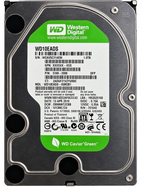 Əla vəziyyətdə WD Caviar Green WD10EADS sərt disk - Brend/model — Bakı