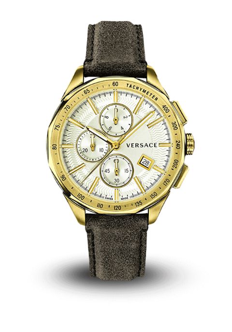 Qol saatı Versace Glaze Leather VEBJ00418 Qəhvəyi — Bakı