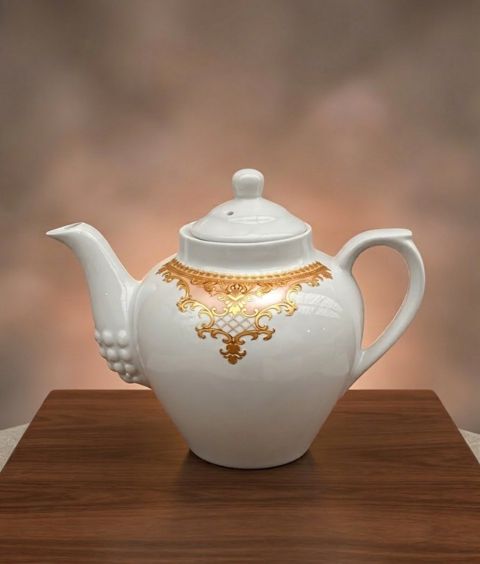Dəmləmə çaydanı 2258, keramika, ağ, 1600 ml — Bakı
