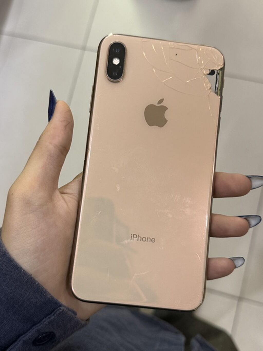 IPhone Xs, 64 GB, Qızılı, Qırıq — Apple iPhone, Digah