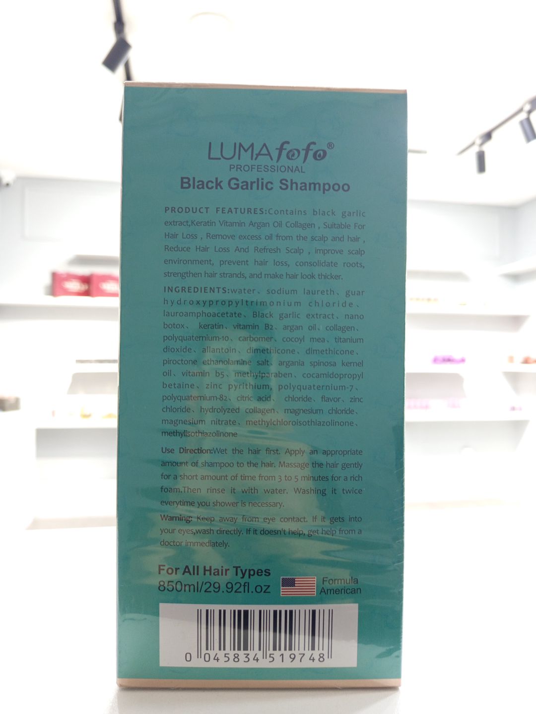 Saçlar üçün şampun Luma Fofo Black Garlic, 850 ml — Mallar, Bakı (3)