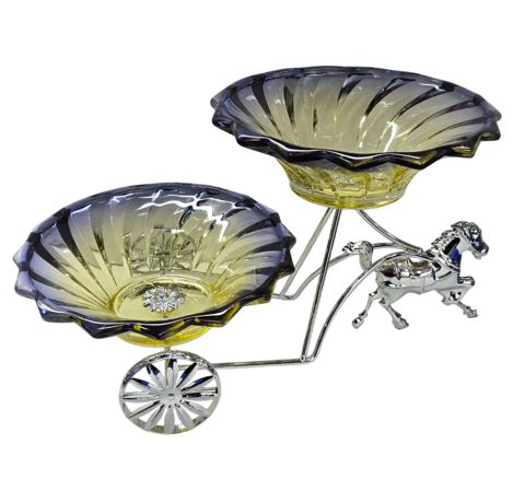 Meyvə qabı, qızılı/gümüşü, 34x24 sm — Bakı