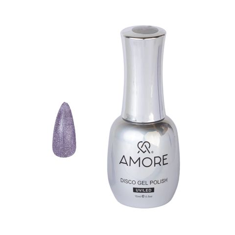 Dırnaqlar üçün gel-lak Amore Disco Gel Polish 02, bənövşəyi, 15 ml — Bakı