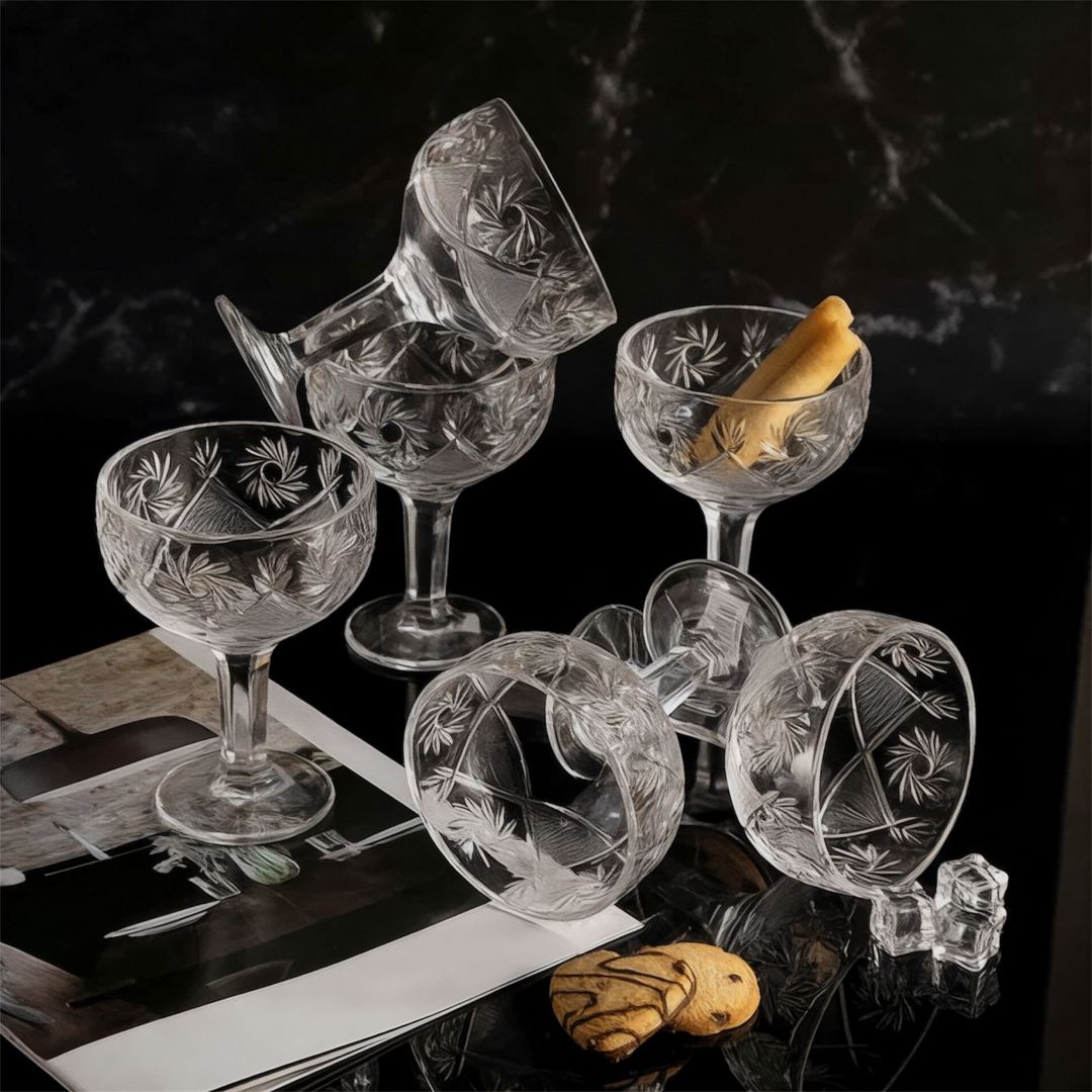 Şirniyyat qabı dəsti 9047, şüşə, şəffaf, 10x15 sm — Mallar, Bakı (2)