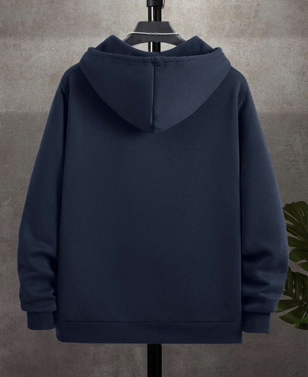 Unisex kapüşonlu zipli svitşot - Rəng: tünd göy (navy) - Model: tam — Hodie və sviter, Bakı (2)