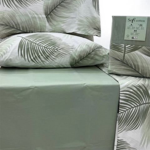 Yataq dəsti Soft Cotton S2, mələfə 160x220 sm, yorğan üzü 160x220 sm, yastıq üzü 50x70 sm, birnəfərlik, pambıq, yaşıl — Bakı