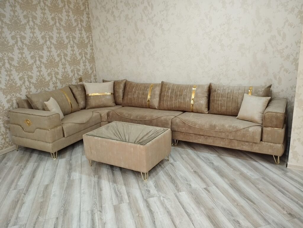 Künc divan dəsti – müasir və zərif dizayn Xüsusiyyətlər: - L formalı — Yumşaq mobilya dəstləri, Bakı (8)