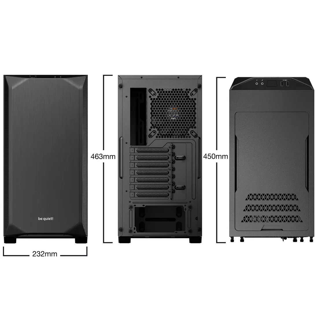 Case be quiet Pure Base 500 Window Black (BGW34) — Korpuslər, Bakı (3)