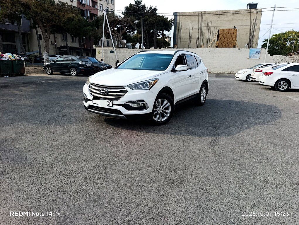 Hyundai Santa Fe, 2.0 L, 2017 il, 137 000 km — Avtomobillər, Bakı