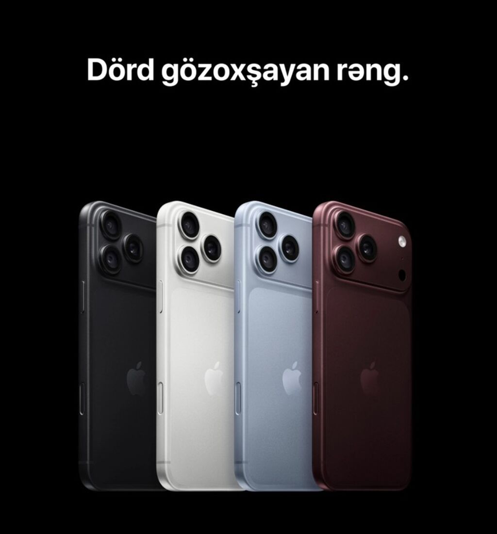IPhone 18 Pro, 256 GB, Bordo, Zəmanət, Simsiz şarj, Face ID — Apple iPhone, Bakı