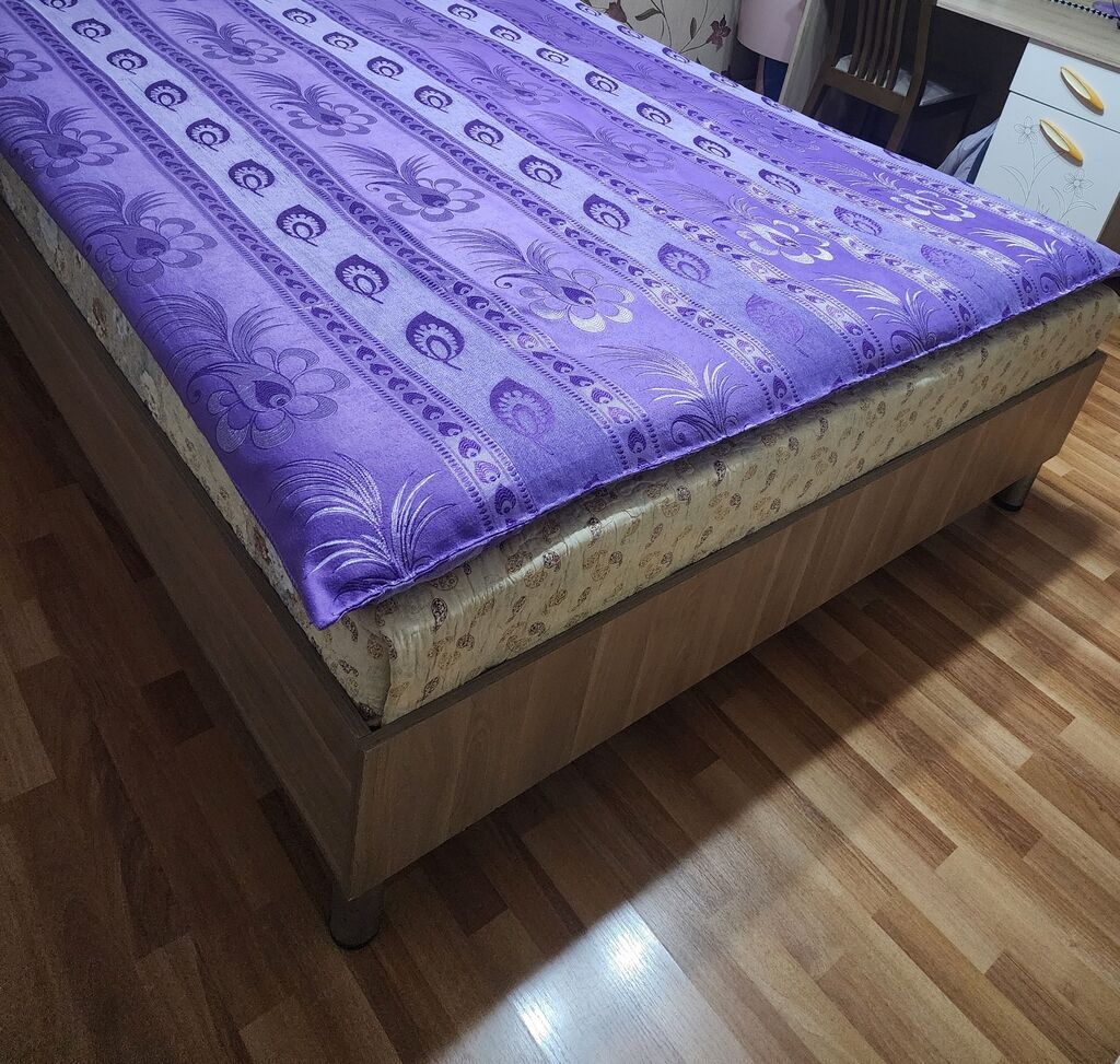 İki nəfərlik çarpayı və döşək dəsti - Ölçü: təxmini 160×200 sm — Yataqlar, Bakı (2)