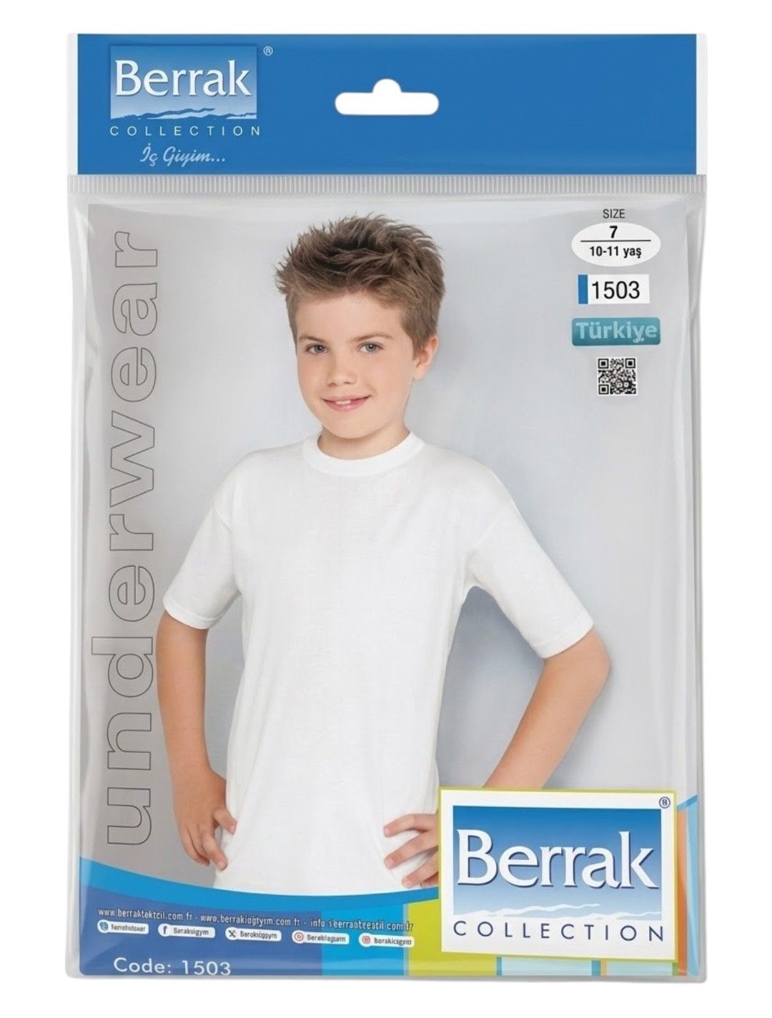 Futbolka Berrak, ağ, pambıq, 11-12 yaş — Mallar, Bakı