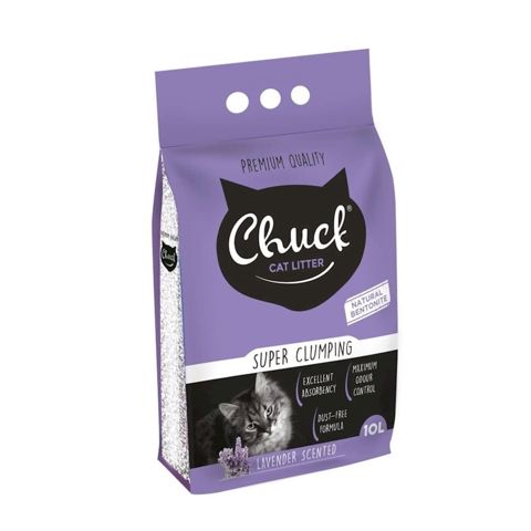 Pişik tualeti üçün doldurucu Chuck Cat Litter Lavender Scented 10 l — Bakı