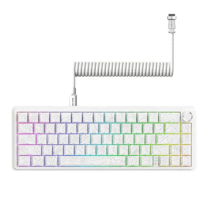 Attack Shark X65 PRO HE White-Contour Line Gaming Keyboard — Klaviaturalar və siçanlar, Bakı