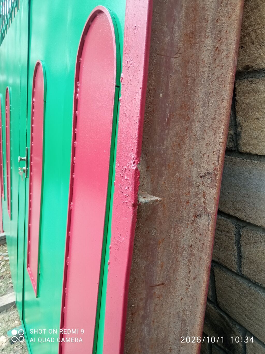 Metal darvaza dəsti Eni 3.40m Hündüru.2.50m, Listi 3-luk, yanları 16 — Pəncərələr, qapılar, balkonlar, Qəbələ (4)
