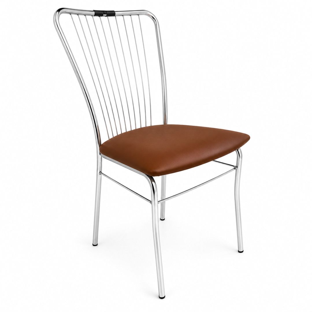 Stul, dəri/metal, qəhvəyi, 92х50х44 см — Stullar, Bakı