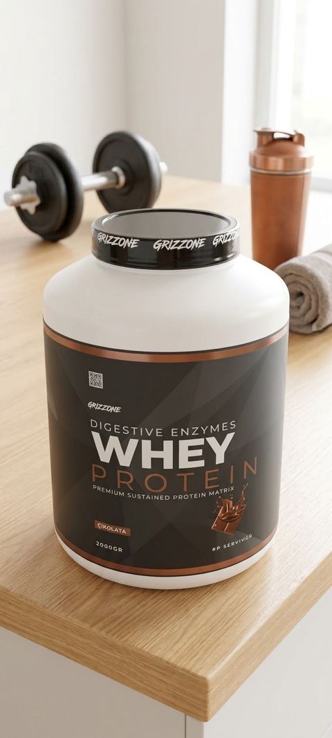 Mษhsul: Grizzone Whey Protein โ hษzm fermentlษri ilษ Dad: ลokolad โ Qobu