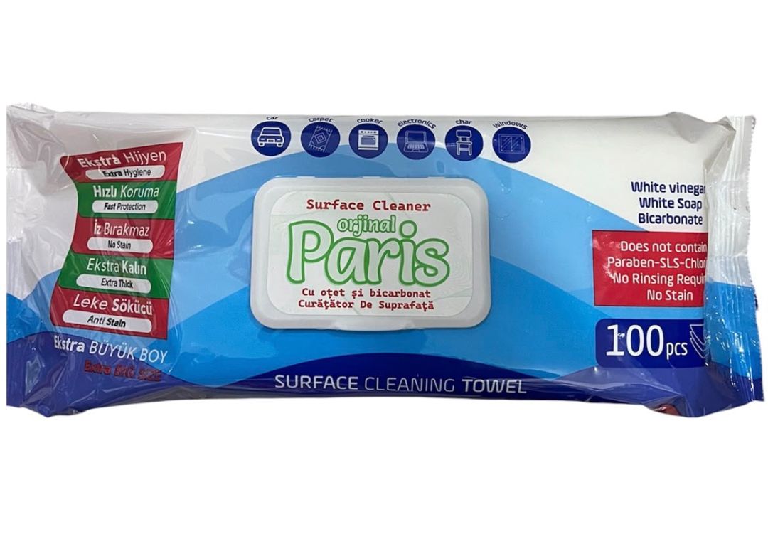 Nəm salfet Paris, səth təmizləyici, 100 əd — Mallar, Bakı