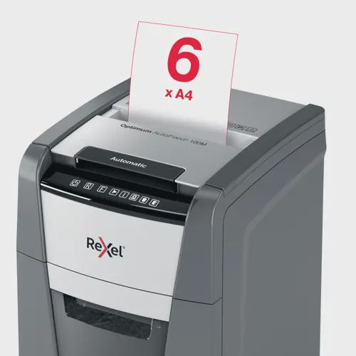 Rexel Optimum AutoFeed+ 100M Automatic Micro Cut Paper Shredder P5 (2020100MEU) — Ofis malları, Bakı (5)