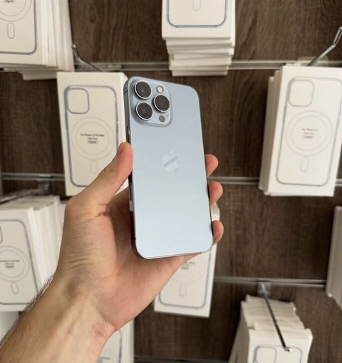 IPhone 13 Pro, 128 GB, Sierra Blue, Zəmanət, Simsiz şarj, Face ID — Bakı