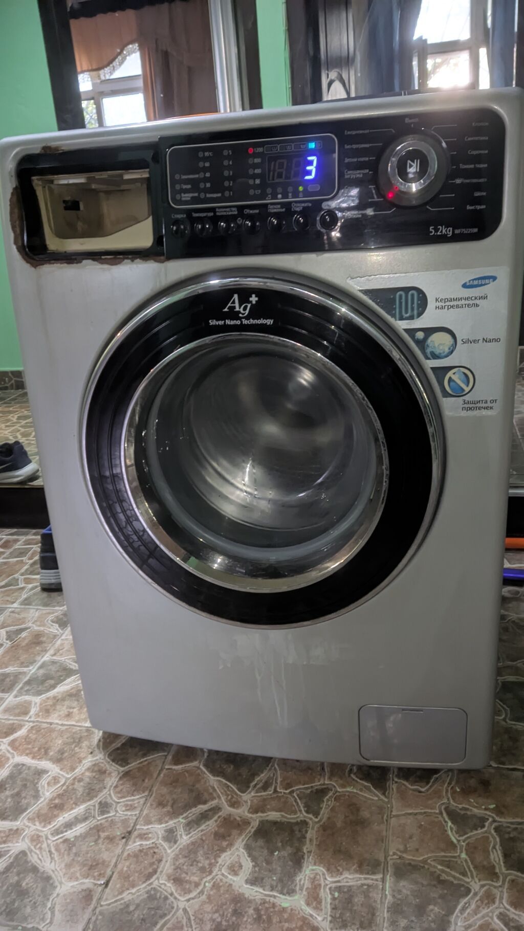 Samsung paltaryuyan maşın – ön yükləməli, 5.2 kq tutum Xüsusiyyətlər — Çamaşır maşınları, Bakı (5)