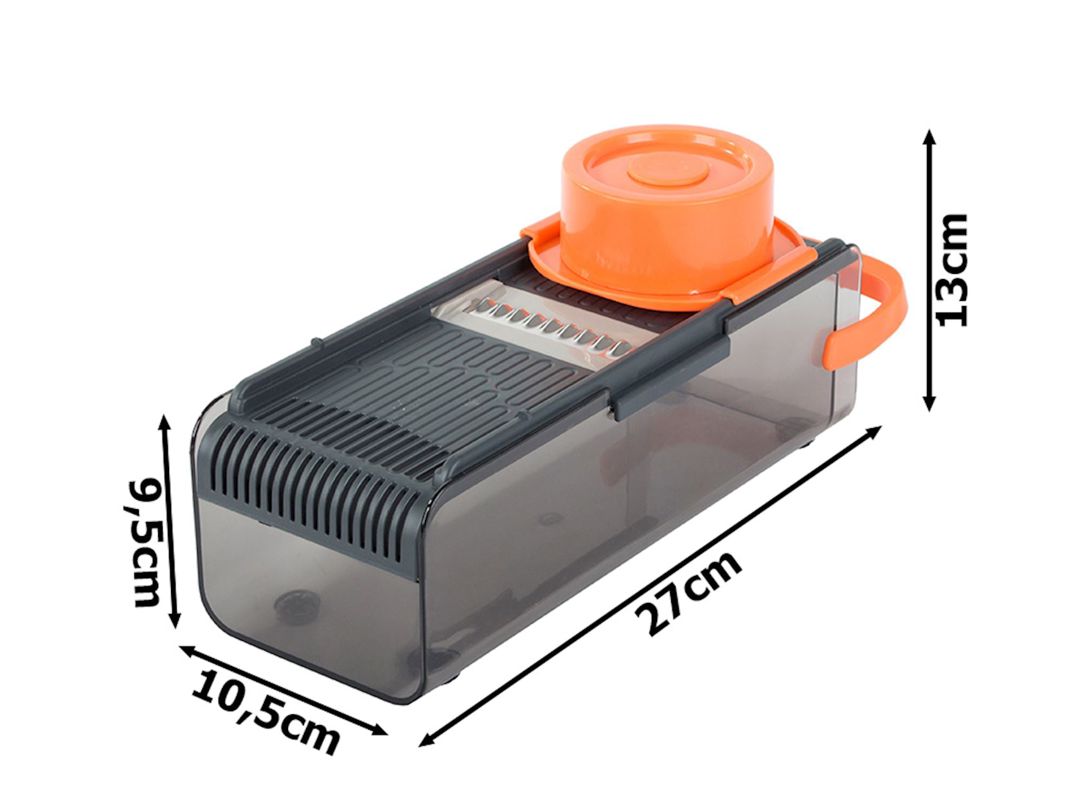 Meyvə və tərəvəz kəsici Fruitgrater, plastik/polad, boz/narıncı — Mallar, Bakı (2)