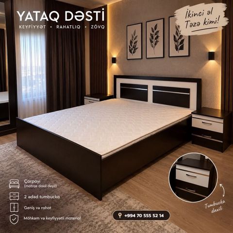 Yataq Dəsti – zərif dizayn, rahatlıq və funksionallıq Dəst tərkibi — Bakı