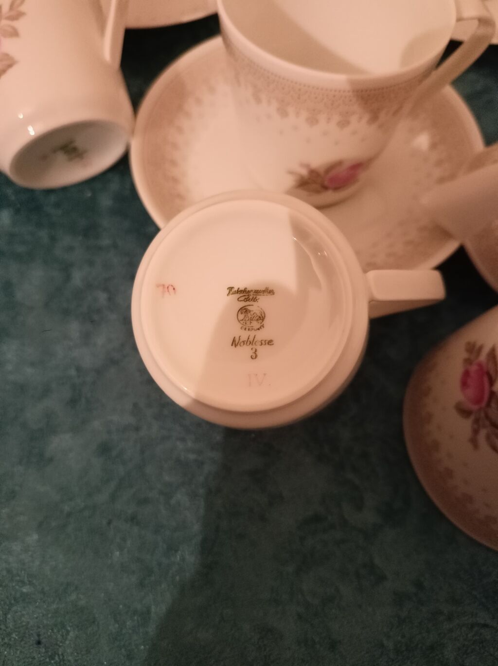 Çay dəsti, rəng - Ağ, Farfor, Almaniya — Süfrə qabı, Bakı (4)