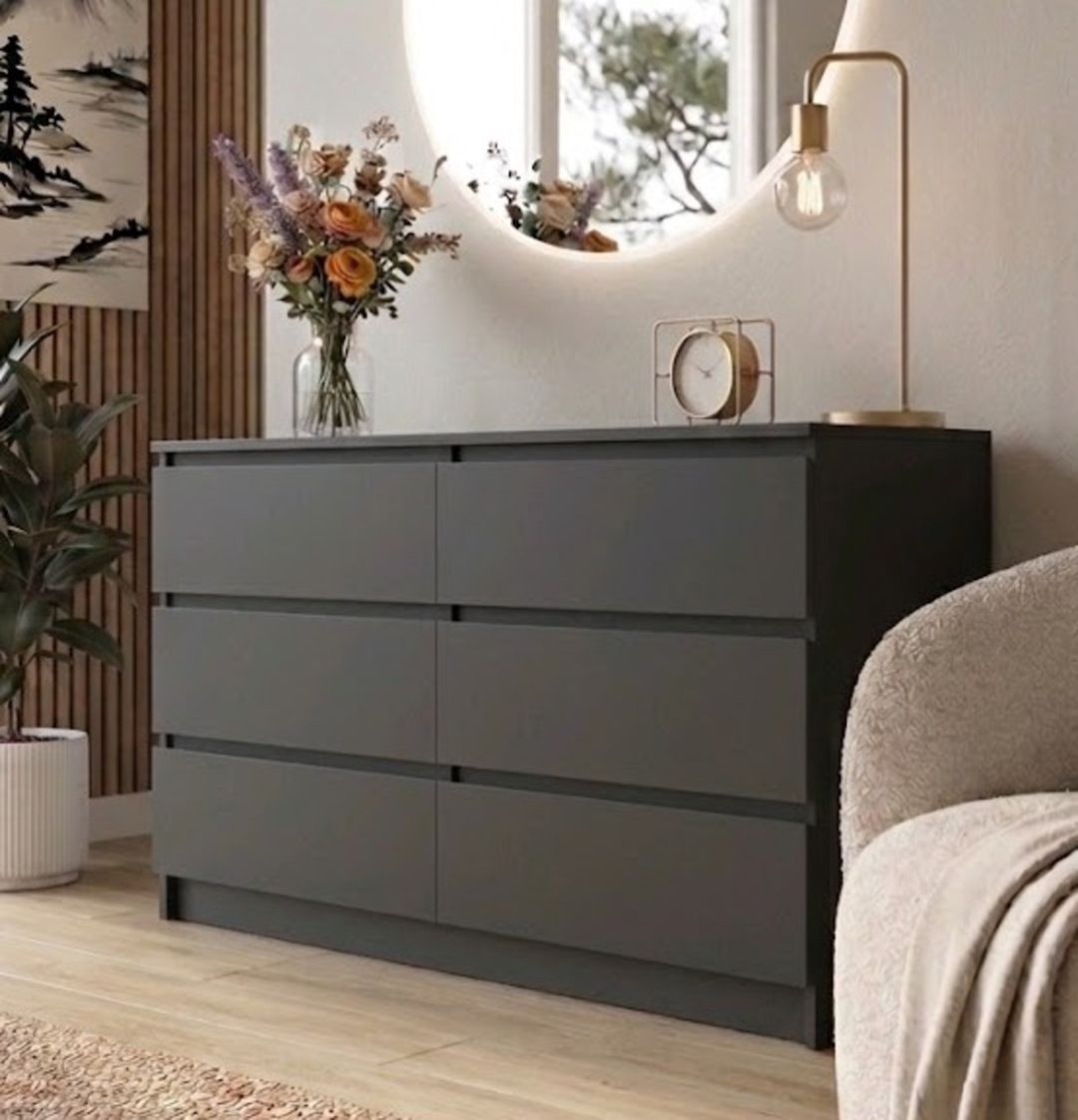 Komod MB 30, laminаt, tünd boz, 120x80x45 sm — Mallar, Bakı