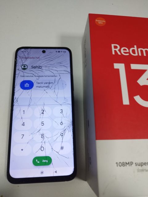 Redmi 13 (Supports NFC) – orijinal qutu ilə. Qeyd: - Ekranda — Bakı